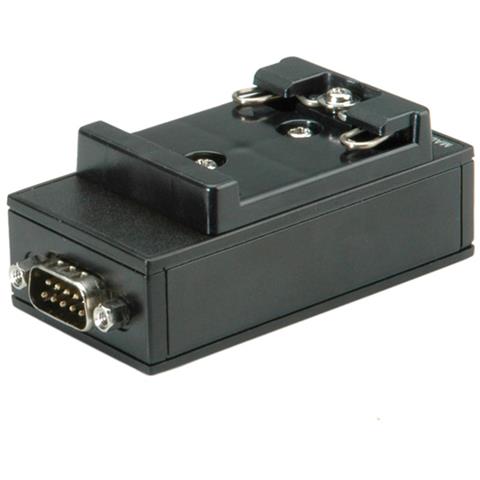 USB 2.0 to RS232 Adapter, for DIN Rail 1 Port, Nero, 22,5 x 42,5 x 85 mm - Foto 1